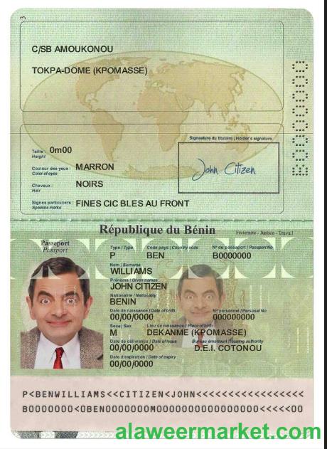 Benin passport